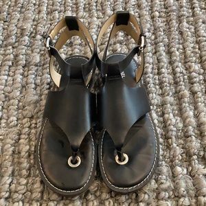 Michael Kors black sandals ankle strap